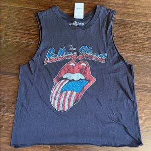 The Rolling Stones dark gray sleeveless